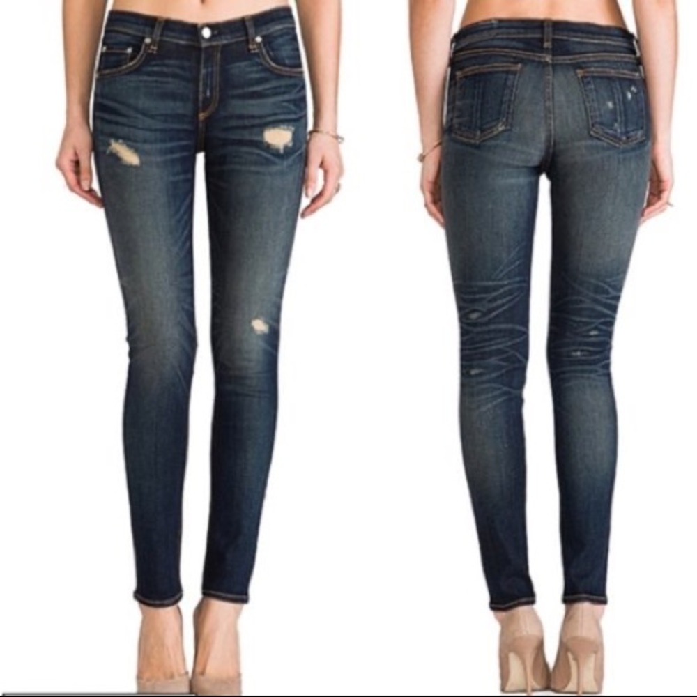 Rag‎ & Bone The Skinny Jean in Sheffield mid rise distressed
